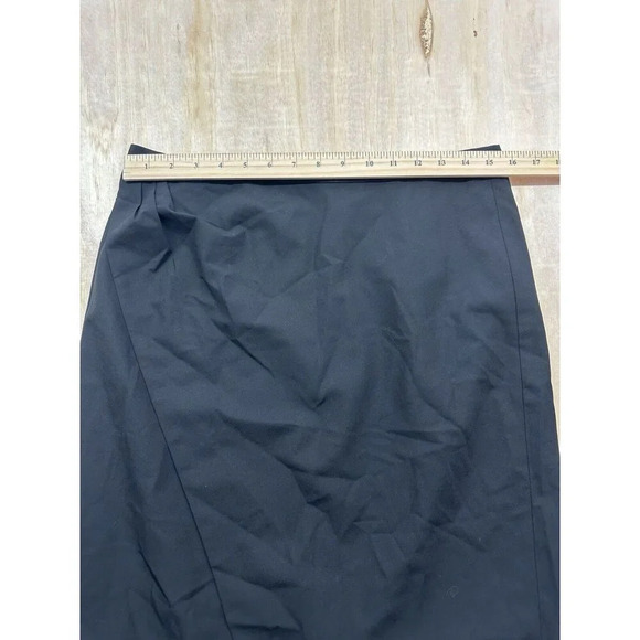 J. Crew 365 Womens sz 10 Skirt Black Poly Wool Pencil Knee Length Lined NEW! - Picture 6 of 6